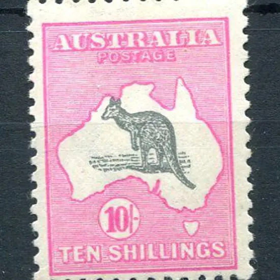 1915/28 3rd Watermark 10/- grey & deep aniline ...