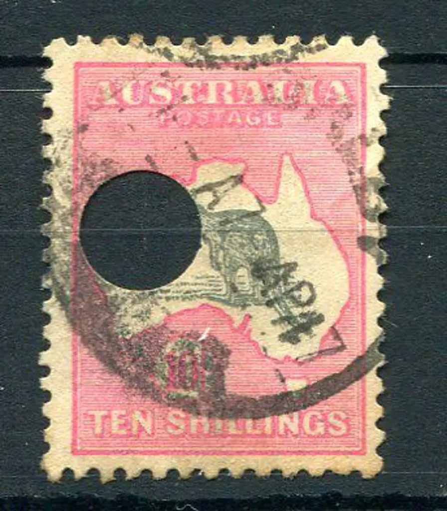 1915/28 3rd Watermark 10/- grey & deep ... Image 1++