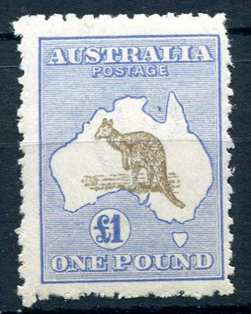 1915/28 3rd Watermark £1 brown & blue. MVLH with ... Image 1++