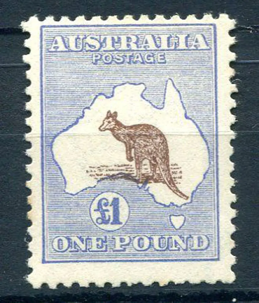 1915/28 3rd Watermark £1 red brown & blue. MVLH, ... Image 1++