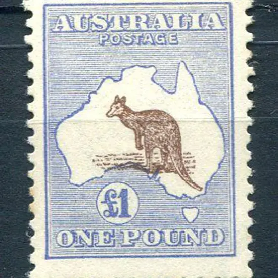 1915/28 3rd Watermark £1 red brown & blue. MVLH, ...