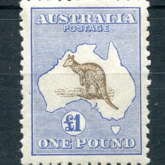 1915/28 3rd Watermark £1 purple-brown & blue. MVLH ...