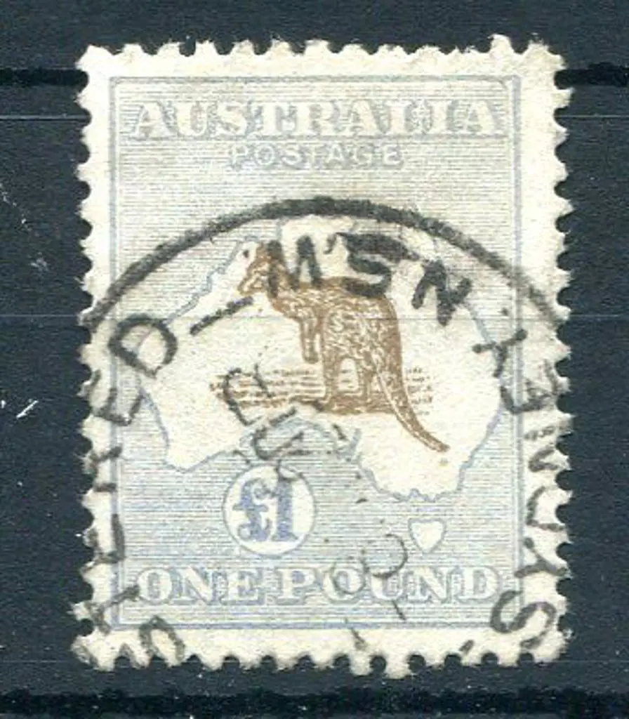 1915/28 3rd Watermark £1 light brown & pale blue. ... Image 1++