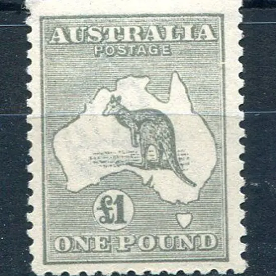 1915/28 3rd Watermark £1 grey. MVLH verging on MUH ...