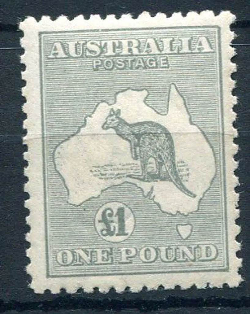 1915/28 3rd Watermark £1 grey. MVLH with faint ... Image 1++