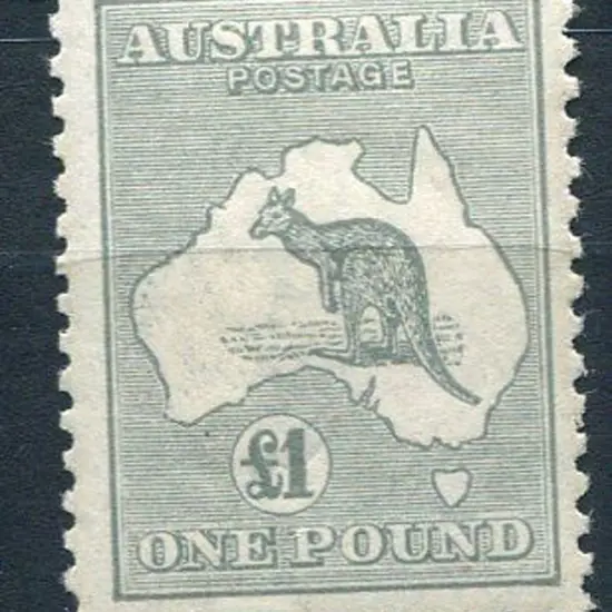 1915/28 3rd Watermark £1 grey. MVLH with faint ...