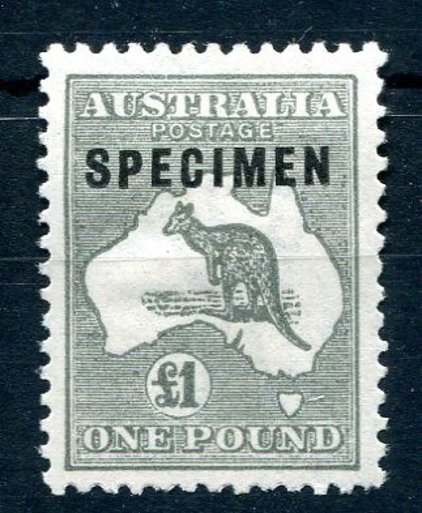 1915/28 3rd Watermark £1 deep grey ovptd ... Image 1++