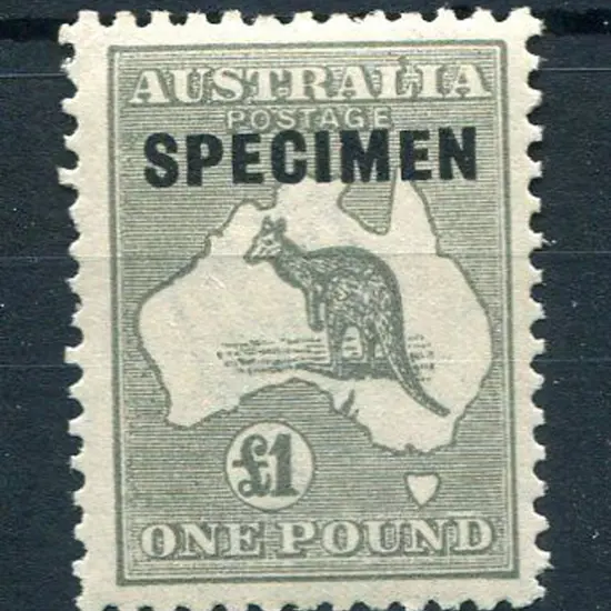 1915/28 3rd Watermark £1 grey ovptd "SPECIMEN" ...