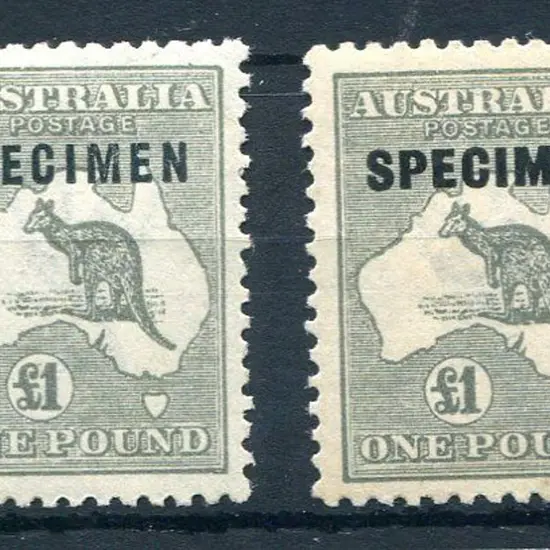 1915/28 3rd Watermark £1 grey ovptd "SPECIMEN" ...