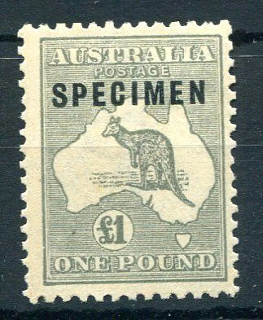 1915/28 3rd Watermark £1 grey ovptd "SPECIMEN" ... Image 1++