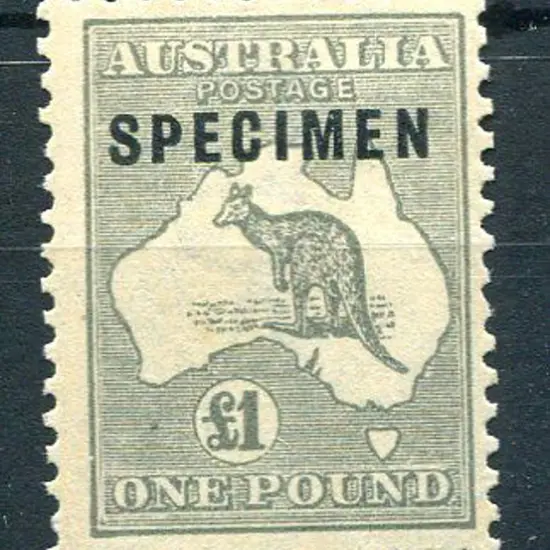 1915/28 3rd Watermark £1 grey ovptd "SPECIMEN" ...