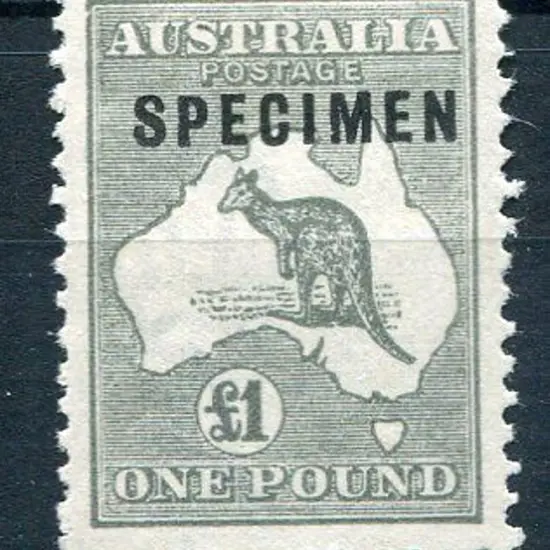 1915/28 3rd Watermark £1 grey ovptd "SPECIMEN" ...