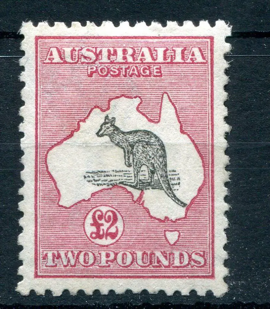 1915/28 3rd Watermark £2 grey-black & crimson. MLH ... Image 1++