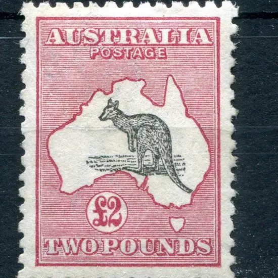 1915/28 3rd Watermark £2 grey-black & crimson. MLH ...
