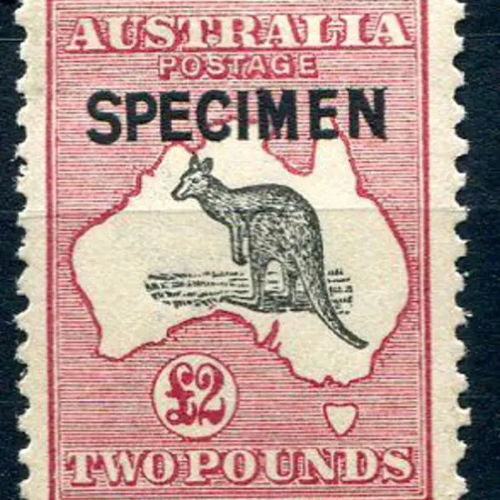 1915/28 3rd Watermark £2 grey black & crimson ...