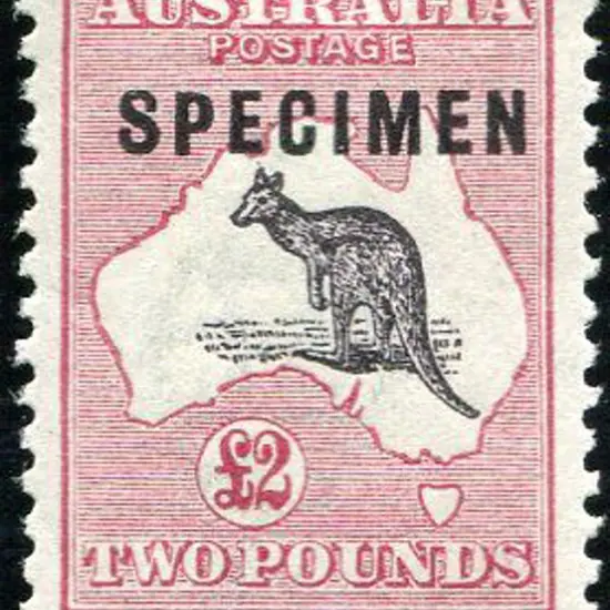 1915/28 3rd Watermark £2 purple black & rose ovptd ...