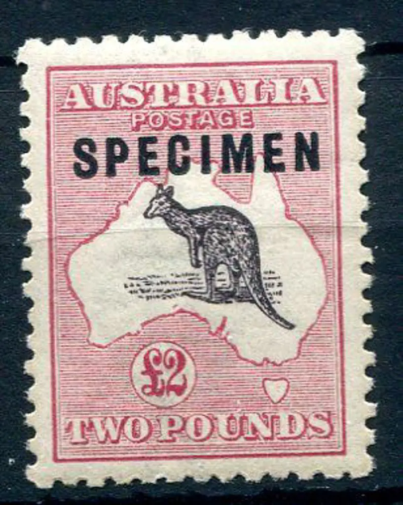 1915/28 3rd Watermark £2 purple black & rose ovptd ... Image 1++