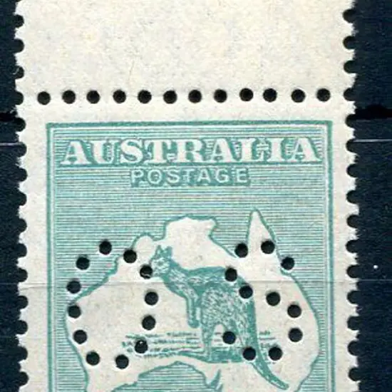 1929/30 Small Multiple Watermark 1/- blue green ...
