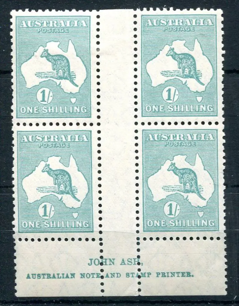 1929/30 Small Multiple Watermark 1/- blue-green ... Image 1++