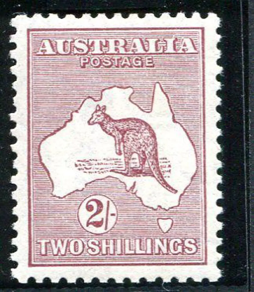 1929/30 Small Multiple Watermark 2/- maroon. MUH & ... Image 1++