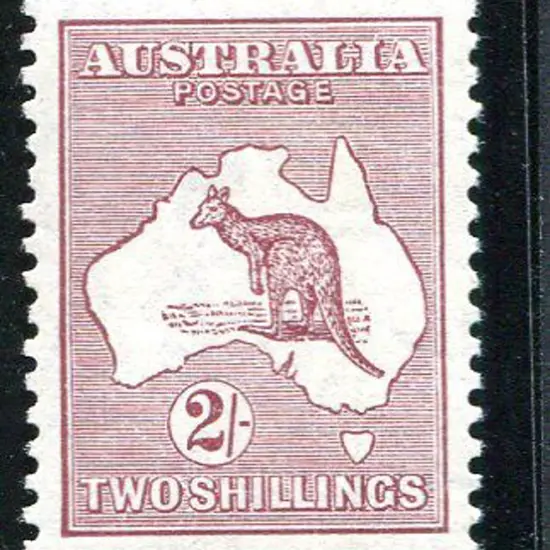 1929/30 Small Multiple Watermark 2/- maroon. MUH & ...