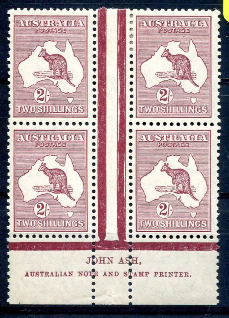 1929/30 Small Multiple Watermark 2/- maroon in ... Image 1++