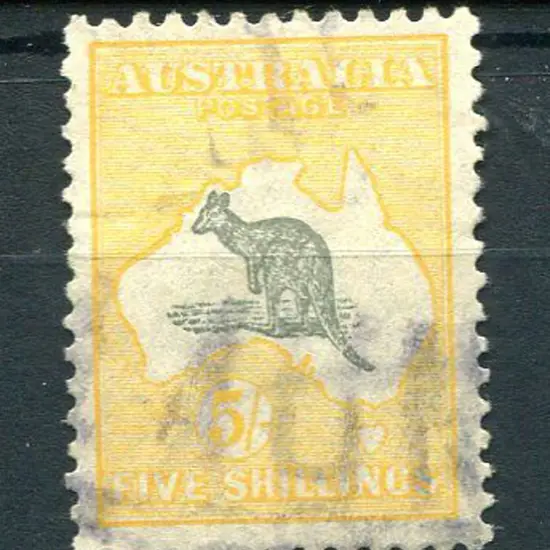 1929/30 Small Multiple Watermark 5/- grey & ...