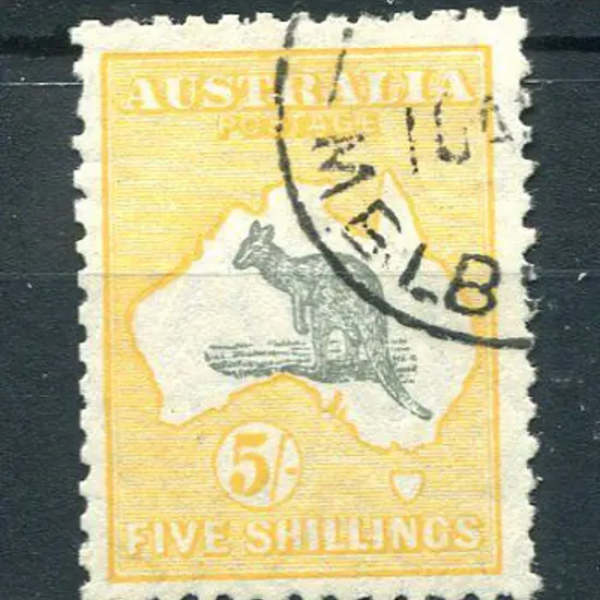 1929/30 Small Multiple Watermark 5/- grey & ...