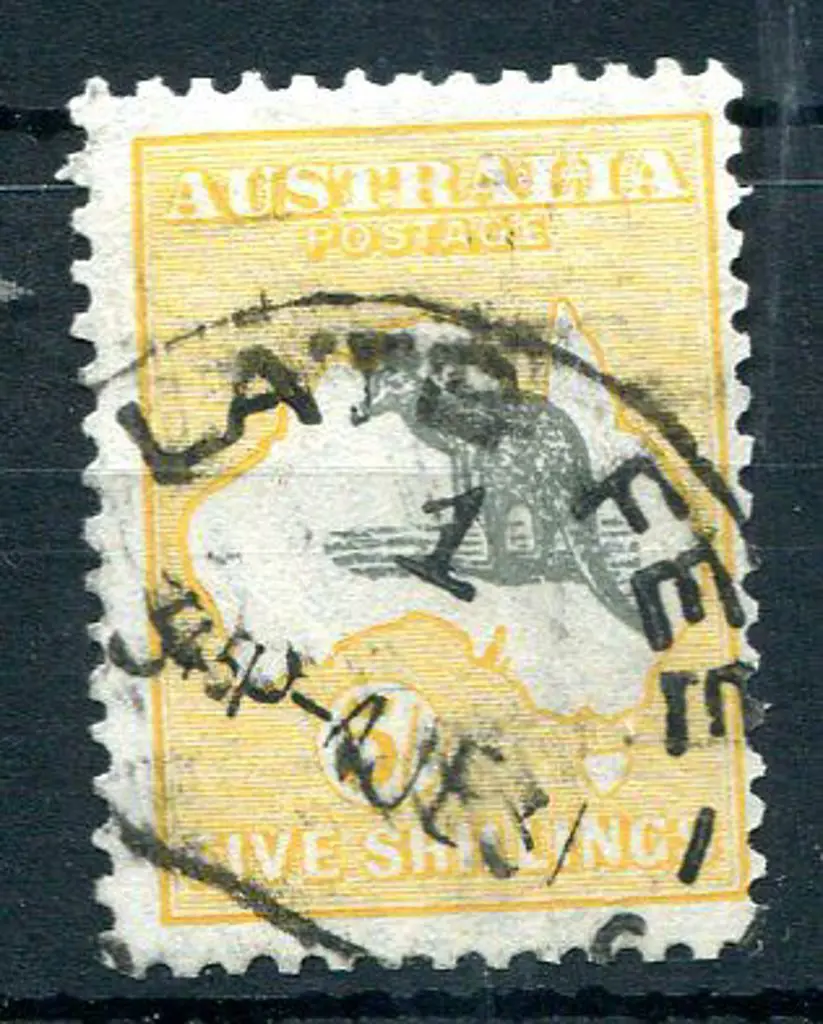 1929/30 Small Multiple Watermark 5/- grey & ... Image 1++
