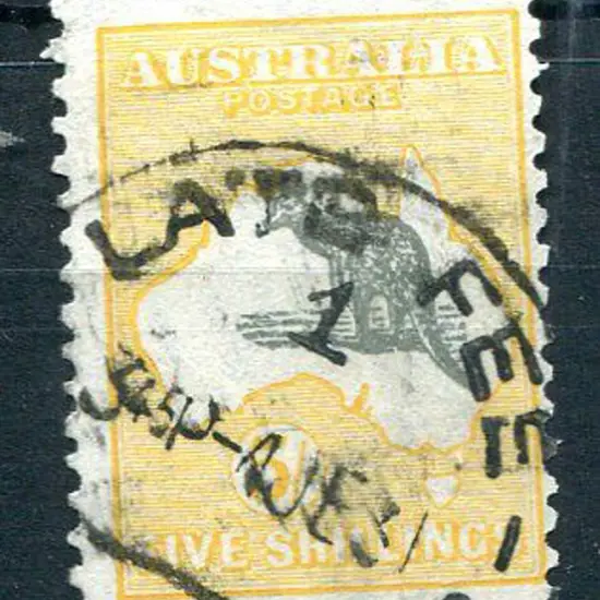 1929/30 Small Multiple Watermark 5/- grey & ...