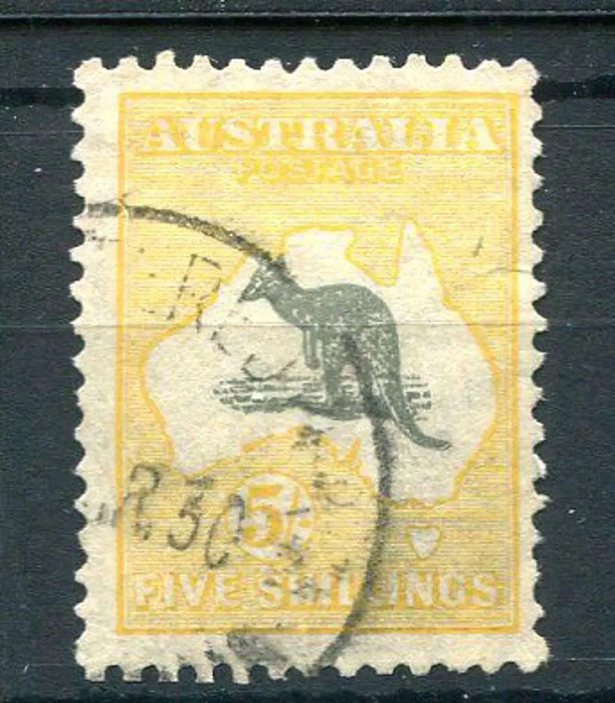 1929/30 Small Multiple Watermark 5/- dark grey & ... Image 1++