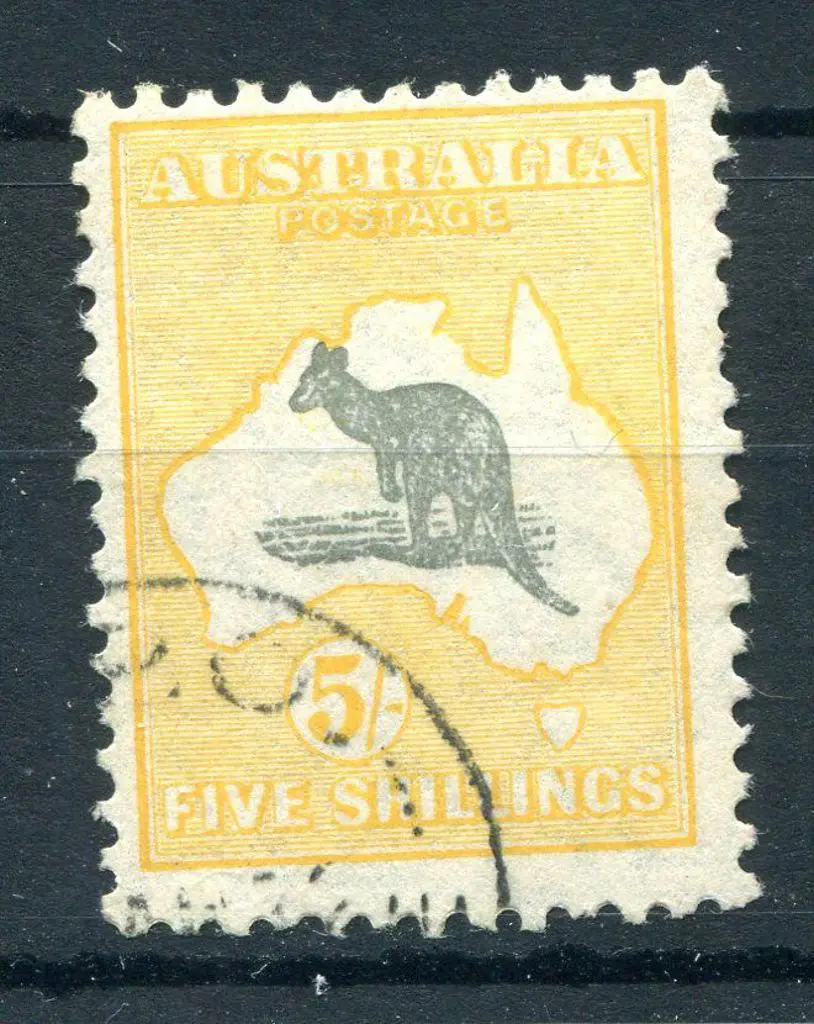1929/30 Small Multiple Watermark 5/- dark grey & ... Image 1++