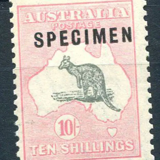 1929/30 Small Multiple Watermark 10/- grey & pale ...