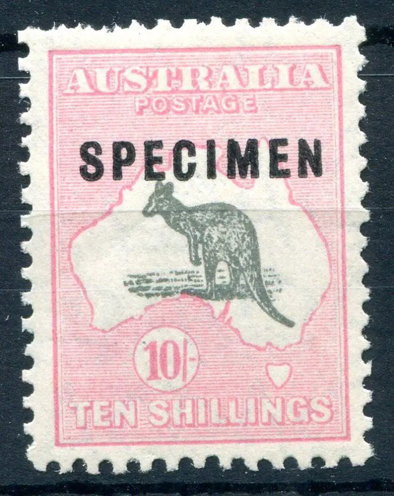 1929/30 Small Multiple Watermark 10/- grey & pale ... Image 1++