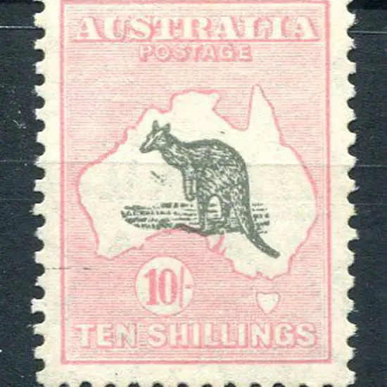 1929/30 Small Multiple Watermark 10/- grey & pale ...