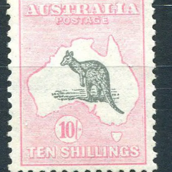 1929/30 Small Multiple Watermark 10/- grey & pale ...