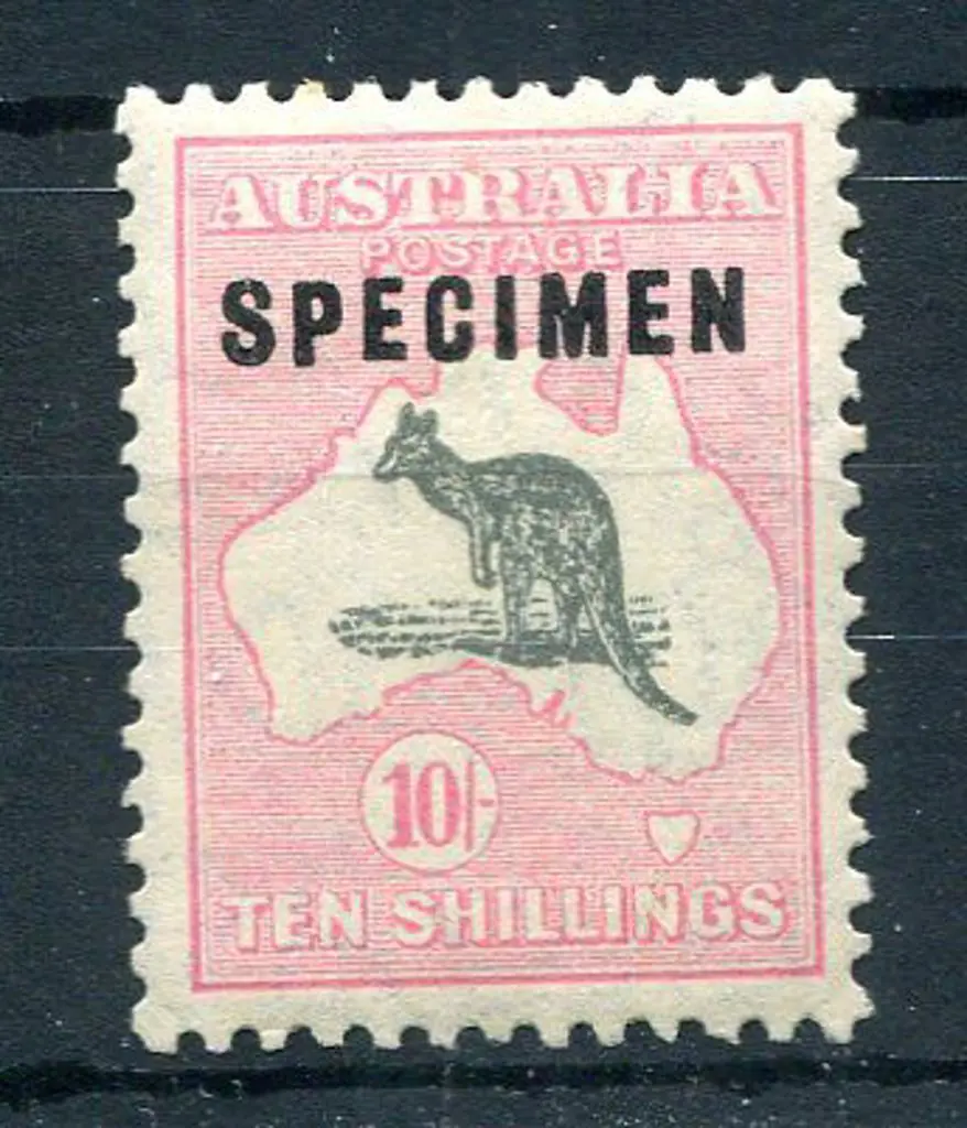 1929/30 Small Multiple Watermark 10/- grey & pink ... Image 1++