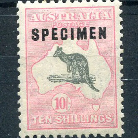 1929/30 Small Multiple Watermark 10/- grey & pink ...