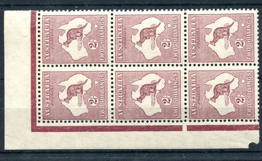 1931-47 CofA Watermark 2/- maroon top left ... Image 1++