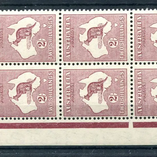 1931-47 CofA Watermark 2/- maroon top left ...