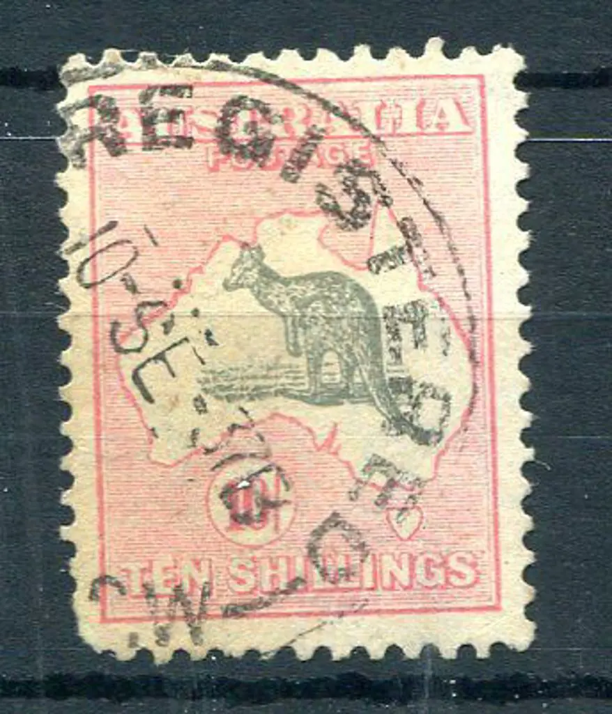 1931-47 CofA Watermark 10/- grey & pink with ... Image 1++