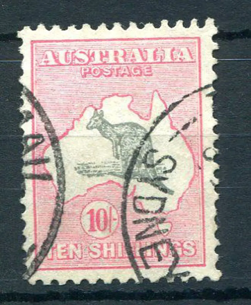 1931-47 CofA Watermark 10/- grey & pink with ... Image 1++