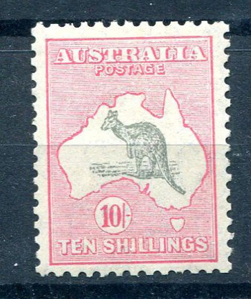 1931-47 CofA Watermark 10/- grey & pink with ... Image 1++