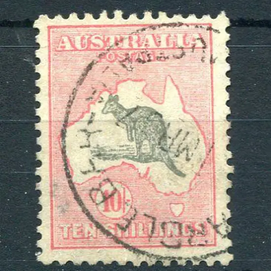 1931-47 CofA Watermark 10/- grey & pink. Fine used ...