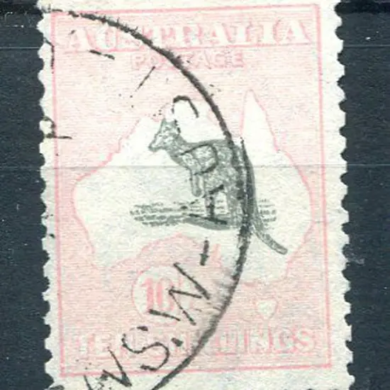 1931-47 CofA Watermark 10/- grey-black & pale ...
