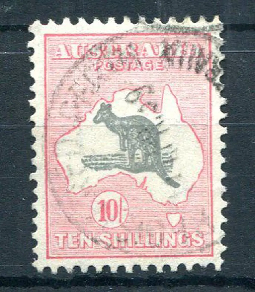1931-47 CofA Watermark 10/- grey-black & ... Image 1++