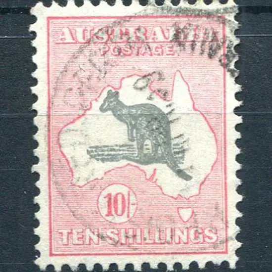 1931-47 CofA Watermark 10/- grey-black & ...