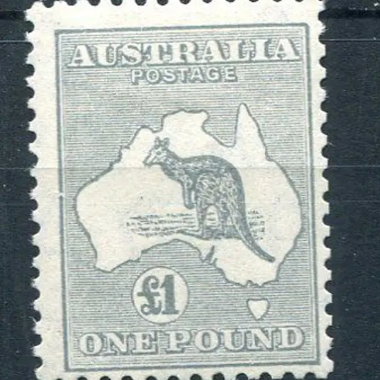 1931-47 CofA Watermark £1 grey. MLH, centred a ...