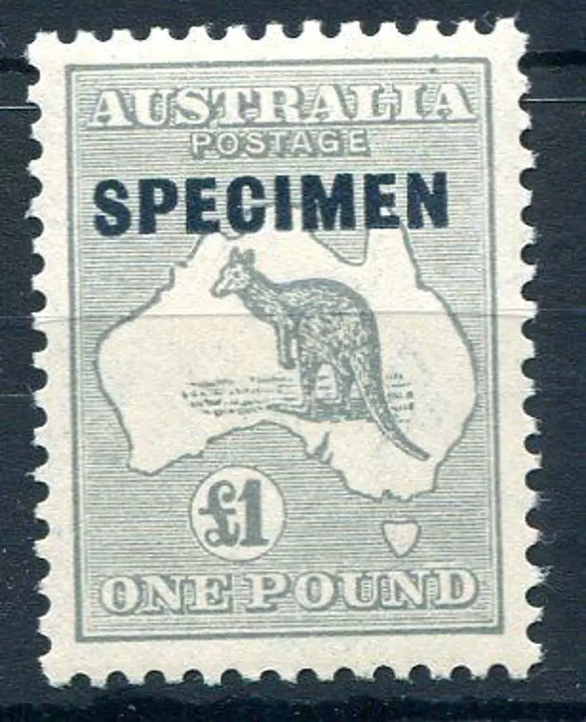 1931-47 CofA Watermark £1 grey ovptd "SPECIMEN" ... Image 1++