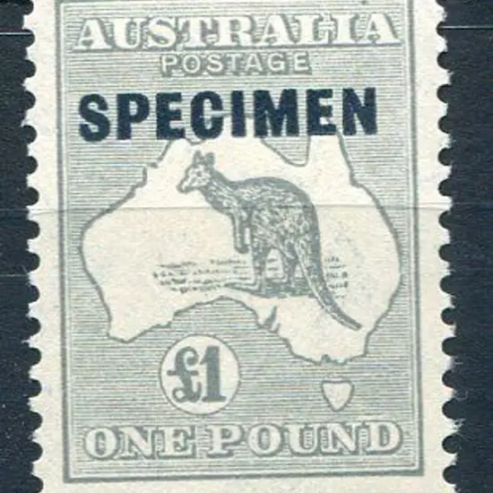 1931-47 CofA Watermark £1 grey ovptd "SPECIMEN" ...